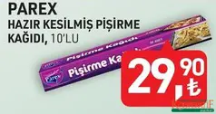 PAREX HAZIR KESİLMİŞ PİŞİRME KAĞIDI 10'LU PAREX HAZIR KESİLMİŞ PİŞİRME KAĞIDI 10'LU